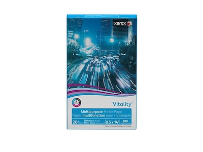 Xerox® Vitality® 8.5 x 14 Multipurpose Paper, 20 lbs., 92 Brightness, 500/Ream (3R02051)