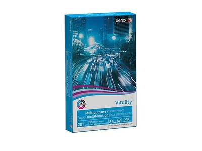 Xerox® Vitality® 8.5" x 14" Multipurpose Paper, 20 lbs., 92 Brightness, 500/Ream (3R02051)