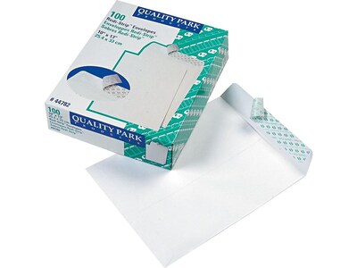 Quality Park Redi-Strip Catalog Envelopes, 10 x 13, White Wove, 100/Box (QUA44782)