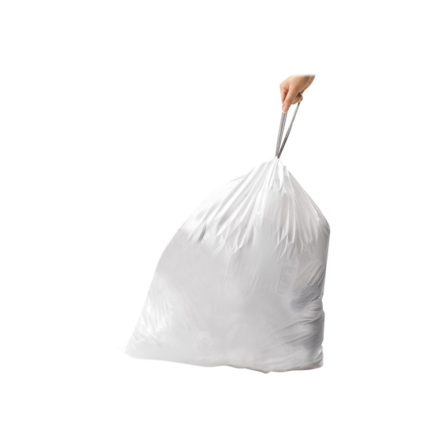 simplehuman Code X 21 Gallon Trash Bag, 26 x 34.6, Low Density, 34 Mic, White, 200 Bags/Box (CW0273)