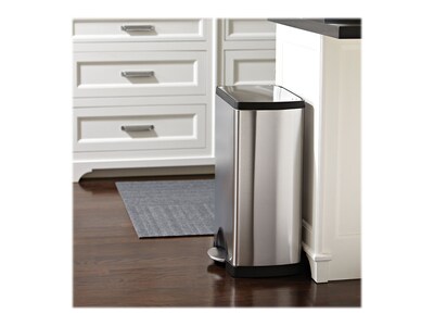 simplehuman Indoor Step Trash Can, Brushed Stainless Steel, 10 Gal. (CW1814)