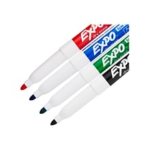 Expo Low Odor Dry Erase Markers, Fine Tip, Assorted, 4/Pack (86674)