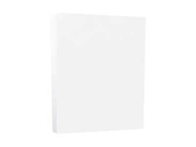JAM Paper Vellum Bristol 110 lb. Cardstock Paper, 8.5 x 11, White Vellum Bristol, 50 Sheets/Pack (
