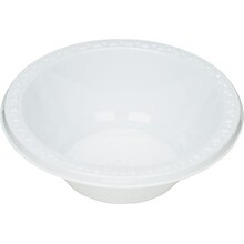 Table Mate Plastic Standard Bowls, 12 oz., White, 125/Pack (TBL-12244-WH)