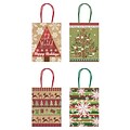 Amscan Christmas Kraft Bag, 7.75 x 6 x 3, 5/Pack, 4 Per Pack (160248)