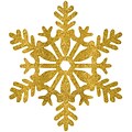 Amscan Snowflake 11 Decorations, Glitter Gold, 5/Pack (190309)