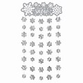 Amscan Let It Snow Doorway Curtain, 77 X 39, Silver/White Snowflakes, 2/Pack (240584)