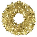 Amscan Tinsel Wreath, Gold, 17, 2/Pack, (240610)