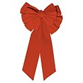 Amscan Flocked Bow, Red, 27 x 14, 3/Pack (240266)
