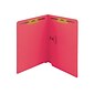 Smead End Tab Classification Folders, Shelf-Master Reinforced Straight-Cut Tab, Letter Size, Red, 50/Box (25740)