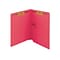 Smead End Tab Classification Folders, Shelf-Master Reinforced Straight-Cut Tab, Letter Size, Red, 50