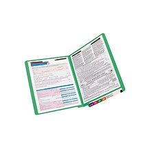 Smead End Tab Classification Folders, Shelf-Master Reinforced Straight-Cut Tab, Letter Size, Green,