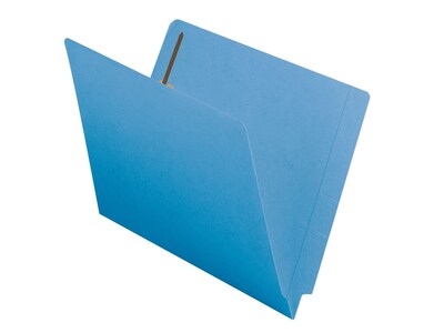 Smead End Tab Classification Folders, Shelf-Master Reinforced Straight-Cut Tab, Letter Size, Blue, 50/Box (25040)