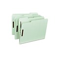Smead 100% Recycled Pressboard Classification Folders, Letter Size, Gray/Green, 25/Box (15003)