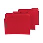 Smead Pressboard Classification Folders with SafeSHIELD Fasteners, 1/3-Cut Tab, Letter Size, Bright Red, 25/Box (14936)