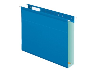 Pendaflex Hanging File Folders, 2 Expansion, Letter Size, Blue, 25/Box (PFX 04152x2 BLU)
