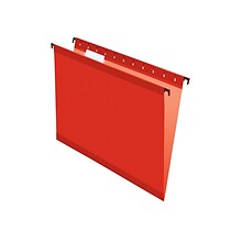 Pendaflex SureHook Reinforced Hanging File Folders, 5-Tab, Letter Size, Red, 20/Box (PFX 6152 1/5 RE