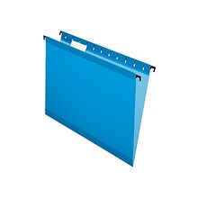 Pendaflex SureHook Reinforced Hanging File Folders, 5-Tab, Letter Size, Blue, 20/Box (PFX 6152 1/5 B