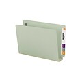 Smead End Tab Classification Folders with SafeSHIELD Fasteners, Legal Size, Gray/Green, 25/Box (3772