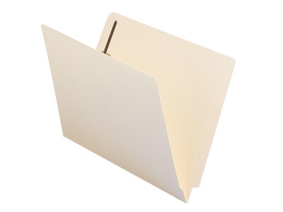 Smead End Tab Fastener Folders, Shelf-Master Reinforced Straight-Cut Tab, Letter Size, Manila, 50/Box (34115)