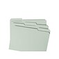 Smead Pressboard Classification Folders with SafeSHIELD Fasteners, 1/3-Cut Tab, Legal Size, Gray/Green, 25/Box (19934)