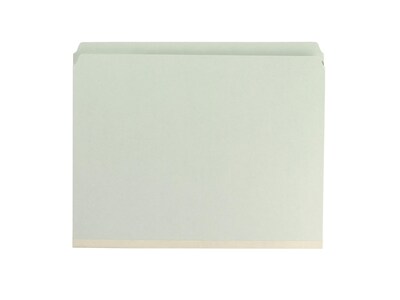 Smead Heavy Duty Pressboard Classification Folders, Straight-Cut Tab, Letter Size, Gray/Green, 25/Bo