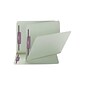 Smead Heavy Duty Pressboard Classification Folders, Straight-Cut Tab, Letter Size, Gray/Green, 25/Box (14910)