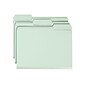 Smead Pressboard Classification Folders with SafeSHIELD Fasteners, 1/3-Cut Tab, Letter Size, Gray/Green, 25/Box (14944)