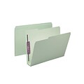 Smead Pressboard Classification Folders with SafeSHIELD Fasteners, 1/3-Cut Tab, Letter Size, Gray/Gr
