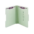 Smead Pressboard Classification Folders with SafeSHIELD Fasteners, 1/3-Cut Tab, Legal Size, Gray/Gre