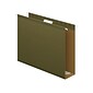 Pendaflex Reinforced Hanging File Folders, Extra Capacity, 5-Tab, Letter Size, Standard Green, 25/Box (PFX 04152x3)