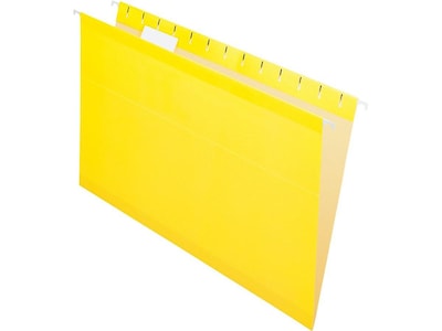 Pendaflex Recycled Hanging File Folders, Legal Size, Yellow, 25/Box (PFX 4153 1/5 YEL)