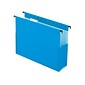 Pendaflex SureHook Hanging File Folders, 3" Expansion, Letter Size, Blue, 25/Box (PFX 59203)