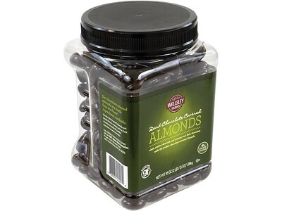 Wellsley Farms Nuts, Dark Chocolate Almonds, 45 Oz. (209-00312)