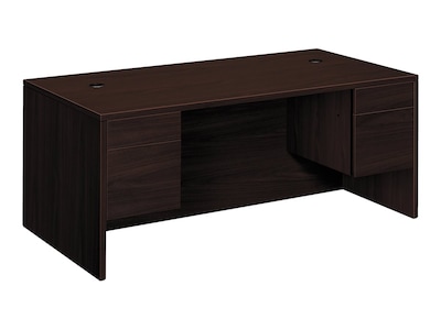 HON® 10500 72 Double Pedestal Desk, Mahogany (H10593NN) NEXT2019 NEXTExpress