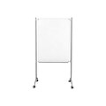 Essentials Enlighten Mobile Glass Dry-Erase Whiteboard, Steel Frame, 4 x 3 (74954)