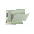 Smead Pressboard Classification Folders with SafeSHIELD Fasteners, 2/5-Cut Tab, Legal Size, Gray/Gre