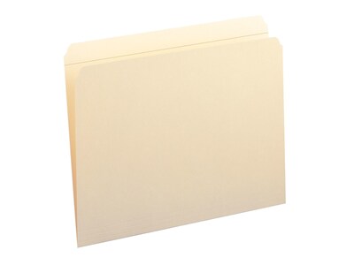 Smead File Folders, Reinforced Straight-Cut Tab, Letter Size, Manila, 100/Box (10310)