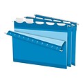 Pendaflex Ready-Tab Hanging File Folders, 1/5-Cut Tab, Letter Size, Blue, 25/Box (PFX 42622)