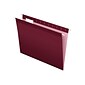 Pendaflex Reinforced Hanging File Folders, 1/5 Tab, Letter Size, Burgundy, 25/Box (PFX 4152 1/5 BUR)