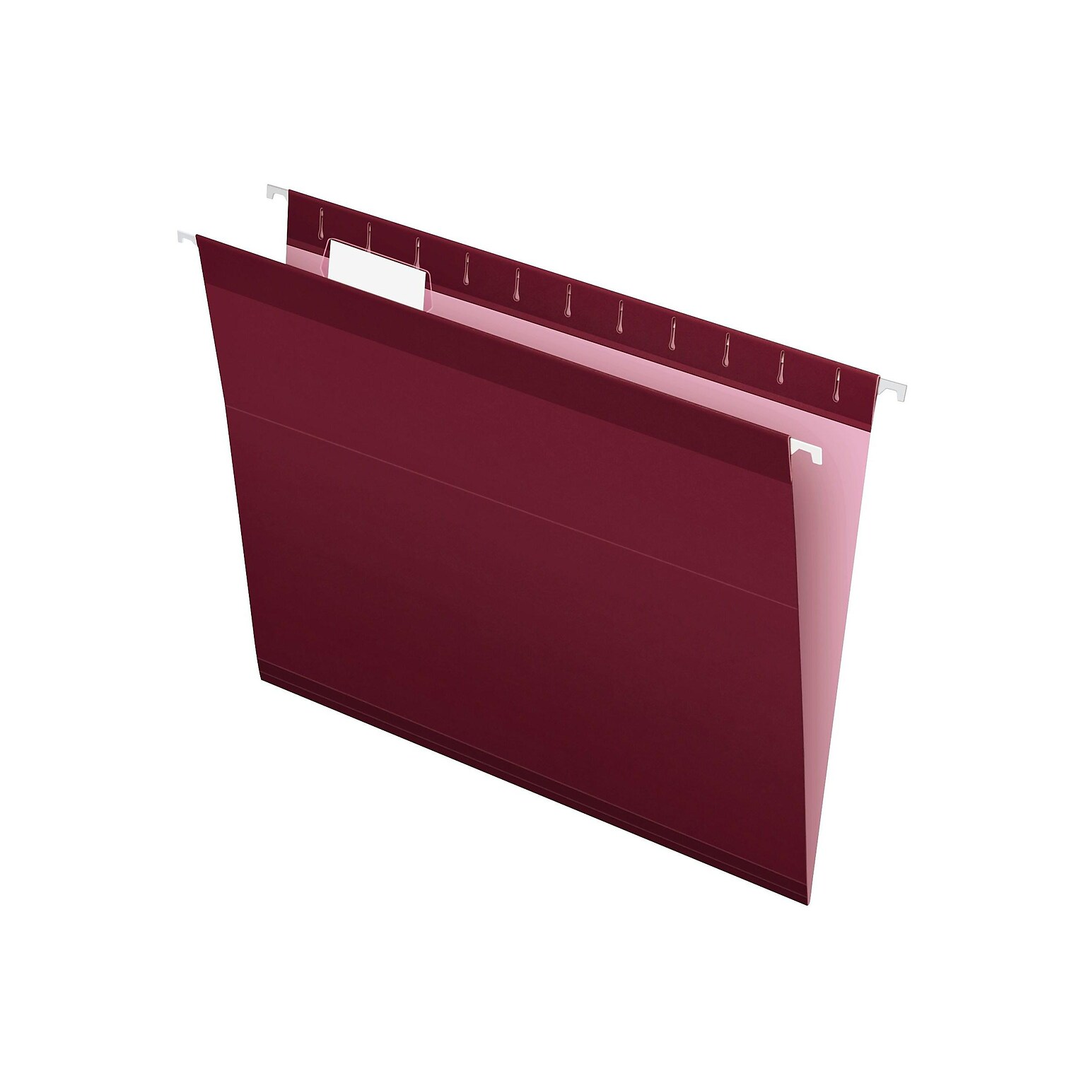 Pendaflex Reinforced Hanging File Folders, 1/5 Tab, Letter Size, Burgundy, 25/Box (PFX 4152 1/5 BUR)
