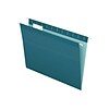 Pendaflex Reinforced Hanging File Folders, 1/5 Tab, Letter Size, Teal, 25/Box (PFX 4152 1/5 TEA)