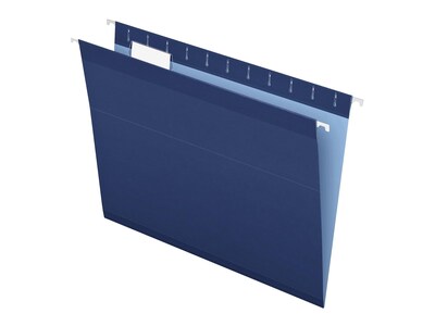 Pendaflex Reinforced Hanging File Folders, 1/5 Tab, Letter Size, Navy, 25/Box (PFX 4152 1/5 NAV)