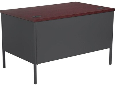 HON Metro Classic 48 Single Pedestal Desk, Mahogany/Charcoal (HONP3251RNS)