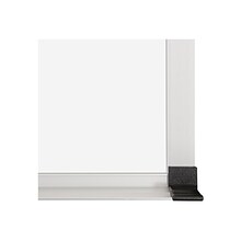 Essentials Porcelain Dry-Erase Whiteboard, Anodized Aluminum Frame, 6 x 4 (2H2NG)