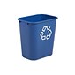 Rubbermaid Commercial Products Plastic Container, 7 Gallon, Blue (FG295673BLUE)