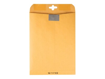 Quality Park ClearClasp Redi-Tac Catalog Envelopes, 9 x 12, Brown Kraft, 100/Box (QUA43568)
