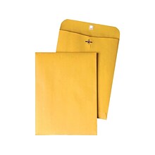 Quality Park Clasp & Moistenable Glue Catalog Envelopes, 10 x 13, Brown Kraft, 100/Box (QUA37897)