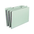 Smead Pressboard Classification Folders with SafeSHIELD Fasteners, 1/3-Cut Tab, Legal Size, Gray/Gre