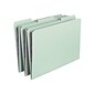 Smead Pressboard Classification Folders with SafeSHIELD Fasteners, 1/3-Cut Tab, Legal Size, Gray/Green, 25/Box (19931)